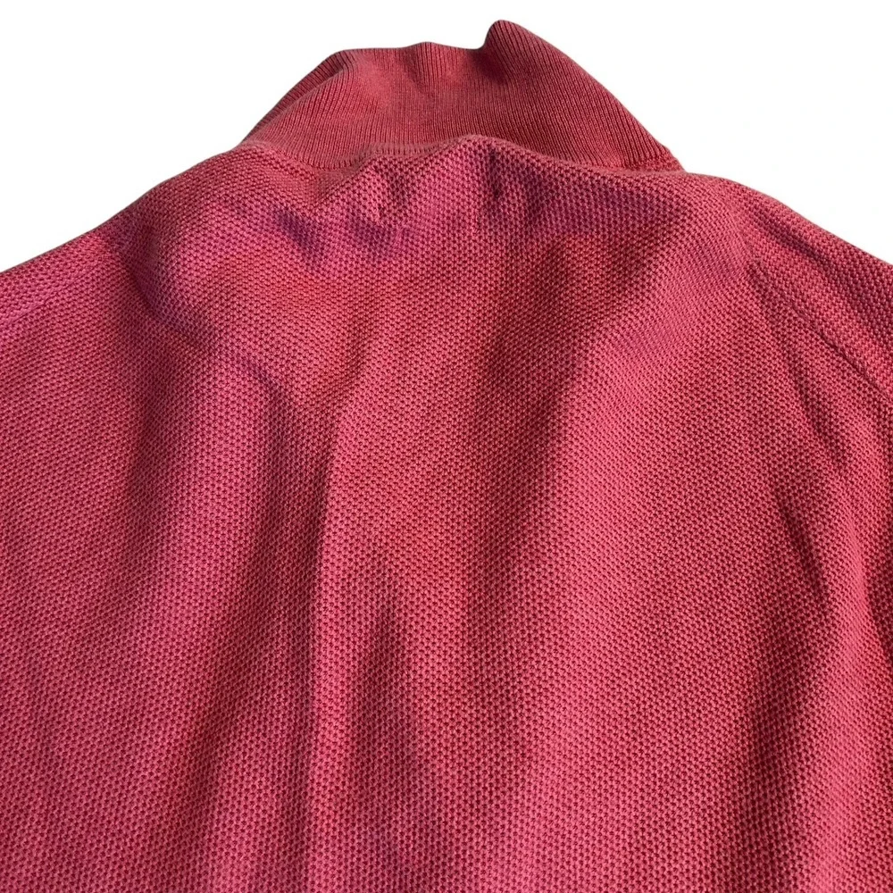 Polo Ralph Lauren Quarter Zip‎ Men's Sweater Size XL Coral Preppy Pima Cotton
